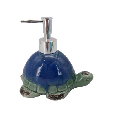 Custom Animal Shape Ceramic Soap Dispenser, Turtle Ceramic Soap Dispenser