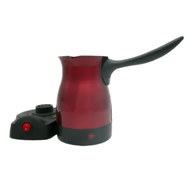 0.5L Electric Greek Coffee Maker Turkish Cezve Samovar Pot with Anti-Overflow Function Stainless Steel Housing for Hotels