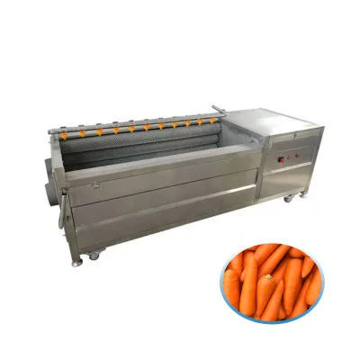 Fruit and Vegetable Hair Wool Roller Cleaning Machine Carrot Washing and Peeling Machine
