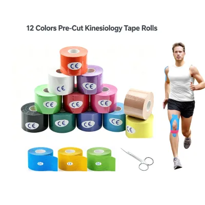 Kinesiology Tape Sports Tape Elastic Bandage High Stretch Performance Gentle on Skin Suitable for All Kinds of Sports