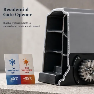 Waterproof 220V AC Sliding Gate Operator - Heavy Duty Electric Gate Motor with Manual Release Key for Outdoor Driveway Safety