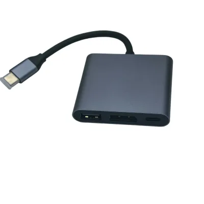 8K Type C to DP Adapter 3 in 1 USB-C Hub with 8K DP + USB2.0 + PD Charging Port for MacBook Laptop Switch
