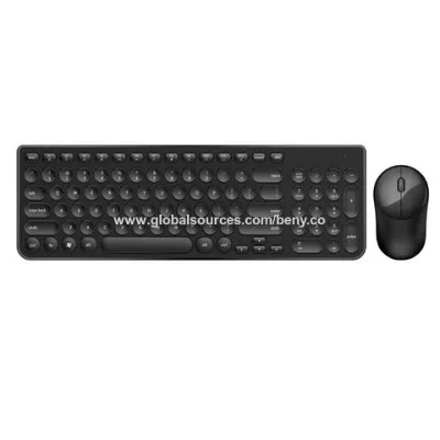 Factory direct supply high quality wireless keyboard and mouse combo, stylish round keycaps, silent wireless mouse