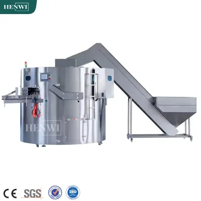 Henwi High Speed Bottle Unscrambler Plastic Bottle Aluminum Can Metal Tin Sorting Arranging Loading Feeding Feeder Machine