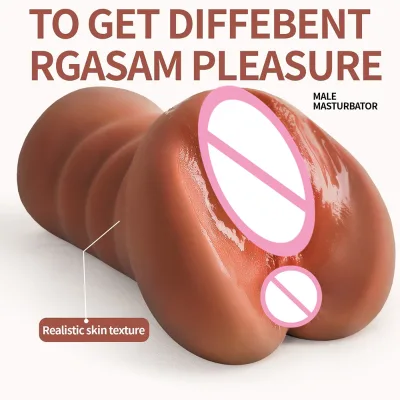 Double Channels Adult Toys Realistic Vaginal Anal Men Sex Toys Male Masturbator Pocket Pussy 2 in 1
