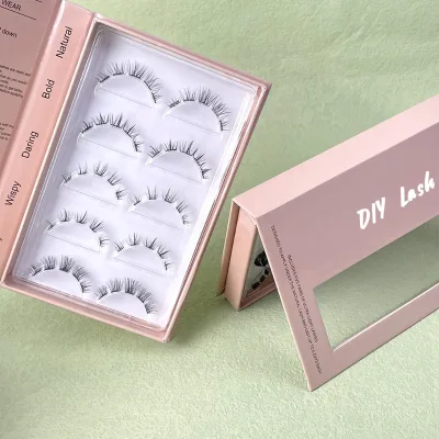 Diy Eyelash Extension Kit Cluster Lashes Spike Korean Segmented Diy Lash Whispy Korean Pbt 3D Layer Curl Diy Cluster Lashes