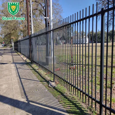 Premium Galvanized Iron Flush Top Tubular Fence Panels for Outdoor Use with Anti-Climb Safety Features
