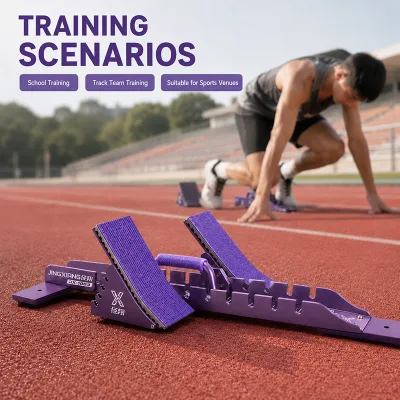 Factory Direct Supply Track & Field Competition Training Aerospace-grade Aluminum Alloy Starter Premium High-grip Rubber Coating