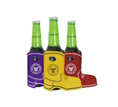 Custom Cowboy Boot Can Cooler Multi Color Slim Beer Bottle Can Cooler for Bachelorette Party Favor