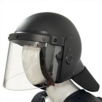 Full Cover Y Type Head Gear Rigid Compound Material Panoramic Transparent Visor Collar Pad Adjustable Woven Elastic Strap for