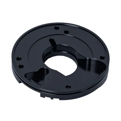 Aluminum Helmet Mount Base OEM Customized CNC Milling Parts CNC Machined Circular Flange Bracket Motorcycle Helmet Accessory