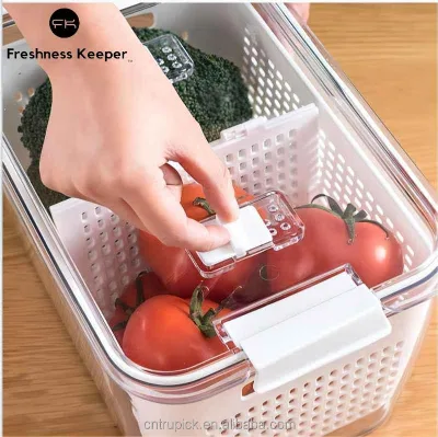Food Safe BPA Free Stackable Refrigerator Organizer Bins for Fridge Pantry