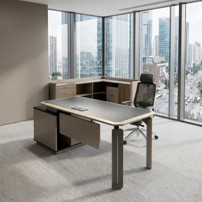 Premium Eco Friendly Wooden Office Desk Professional Executive Furniture with Storage for Workspaces