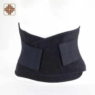 Waist Support Belt Black Adjustable Lumbar Brace for Lower Back Pain Relief