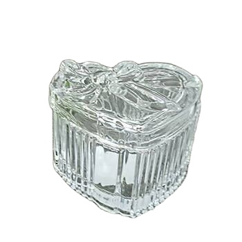 135ml Mini Volume Heart Shape  Glass Sugar Jar Set