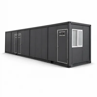 Custom Prefabricated Container Sanitary Unit Mobile Public Toilet Wheelchair Accessible Restroom for Parks and Outdoor Events
