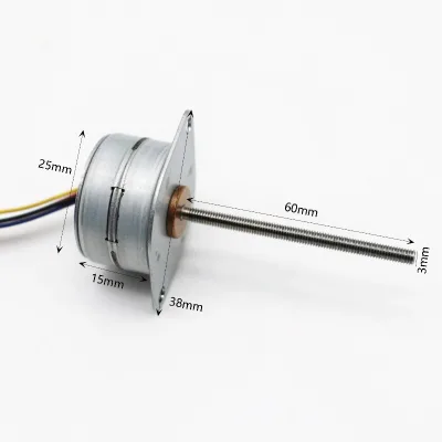 25mm DC Stepper Motor with M3 Lead Screw Permanent Magnet for Various Voltas ROHS Certified for Various Applications