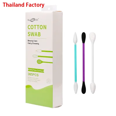 385 Pcs Convenient and Efficient: Get Three Benefits in One with 3-in-1 Box Cotton Buds