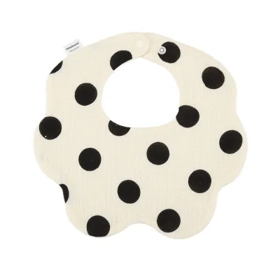 360 Degree Kidsren's Bib Newborn Saliva Bag Cotton Six-Layer Gauze Baby Bib with Button Closure Animal Pattern Petal Design