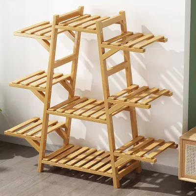 Modern Indoor Multi-Layer Flower Rack Storage for Balcony Succulent Climbing Vine Plant Pot Rack for Modern Living Room Floor