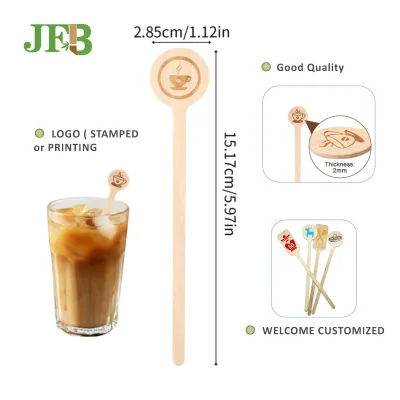 Custom Starfish Shape Swizzle Stir Stick,17.5cm Wooden Stirrer