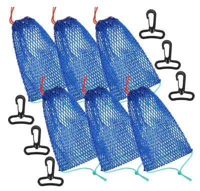 Package Sales Blue Fishing Bait Bags Fish Rubber Locker for Lobster Shrimp Crab Trap Fishing Gear and Accessories