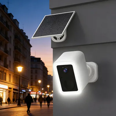 STOCK LED Solar FloodLight Solar Panel O-Kam Pro 3MP Solar 5200mAh Battery Camera 3MP Full Color Night Vision