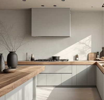 Scandinavian Kitchen: Light Wood & Neutral Tones