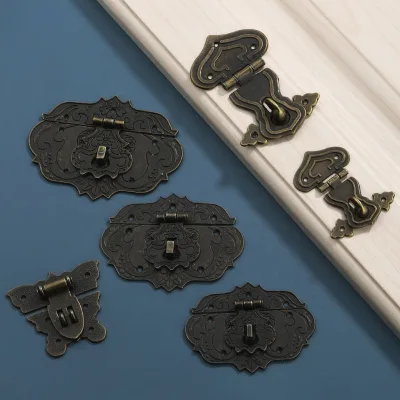 New Chinese Style Antique Zinc Alloy Wine Box Lock with Keyless Password Padlock for Bedroom and Hotel Use