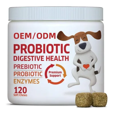 Factory Price Customized Probiotic Chews Digestive Health for Dogs Supplement Improve Gut Health Provide Free Samples
