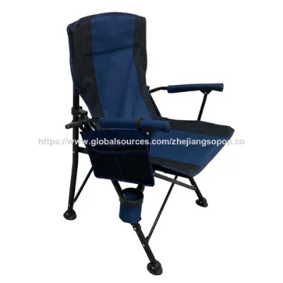Wholesale highback folding camping chair with armrests