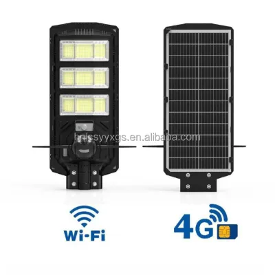 Solar Powered 3MP V380pro APP WiFi Security Camera 4G Two-Way Audio Outdoor Streetlight LED Light Source ABS IP66 for Garden Use