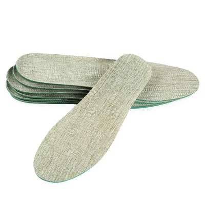Linen Massage Sports Insoles Breathable, Shock-absorbing, Elastic and Sweat-absorbing Insoles Casual Insoles