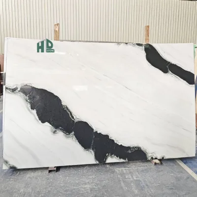 Natural Panda White Dali Stone Modern Luxury Interior Style Customizable Hotel and Villa Decoration Flooring and Walls