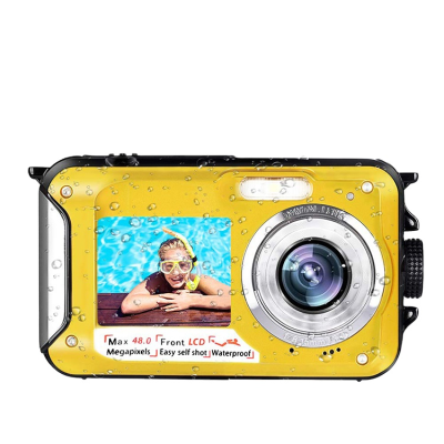 2.7K HD Waterproof Video Camera Dual Screen and Self-timer Waterproof 10ft Digital Camera