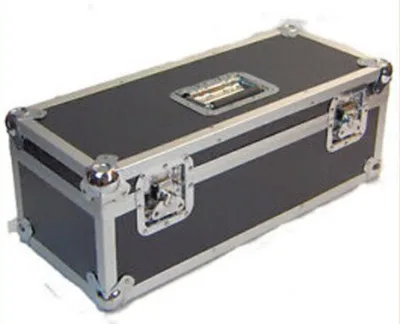300 LP VINYL 7" RECORD DJ BLACK/SILVER PRO STORAGE FLIGHT CARRY CASE BOX(XY-415)