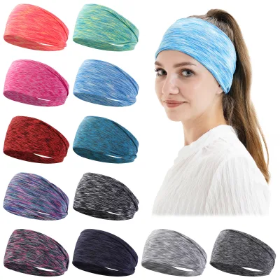 European American Fabric Elastic Solid Color Headband Hairband Set Sports Sweatband Women Party Running Yoga Hair Accessories