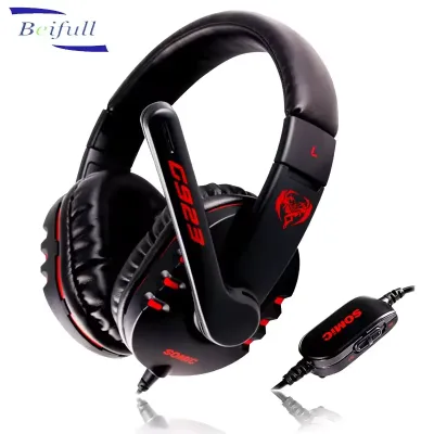 Somic Branded G923 Headband Stereo Sound Gamer Headset with Mic for Computer