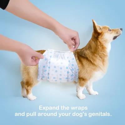 OEM&ODM PET Soft Waterproof Male Dog Diapers Breathable Close Fiiting for Small Dog and Cat Care