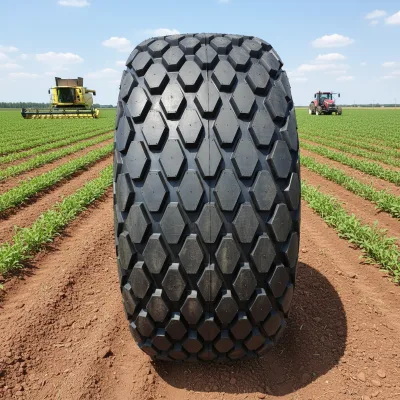 28L-26 R3 Tires Suitable for Large Combine Harvesters and Tractors Feature Low Pressure, Large Ground Contact Area