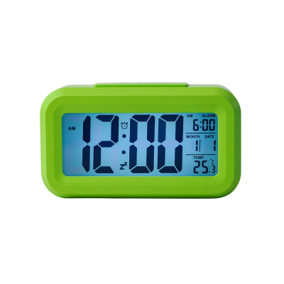 Cute Alarm Clock Night Light Bedhead Clock Student Dormitory Multi Functional Time Silent Desktop Table Clock