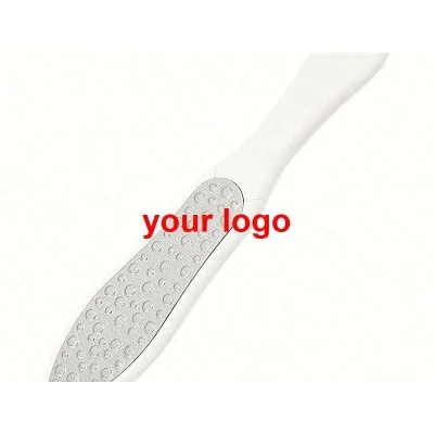 face powder makeup Professional long handle stainless steel plastic foot file & foot rasp pedicure tool removing callus hard