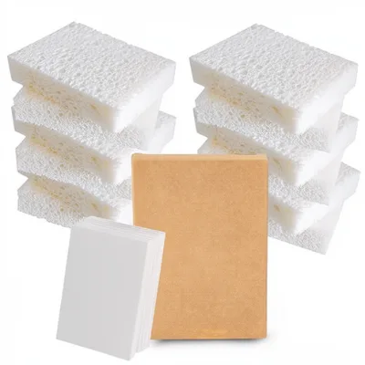 Compressed Natural Cellulose Dishwashing Sponges High Absorption Plant-Based Resilient Reusable Soft Sponge for Kitchen