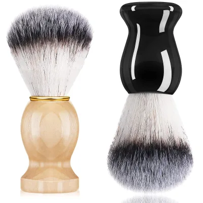 100% Pure Soft Boar Bristle Hair Knot Shaving Brush Salon Barber Tools for Beard Care Synthetic Hair on Wooden Base for Men Gift