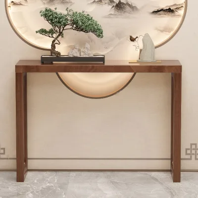New Modern Solid Pine Wood Entryway Dining Console Table Leg Base Long Narrow Living Room Hotel Villa Furniture Eco-Friendly