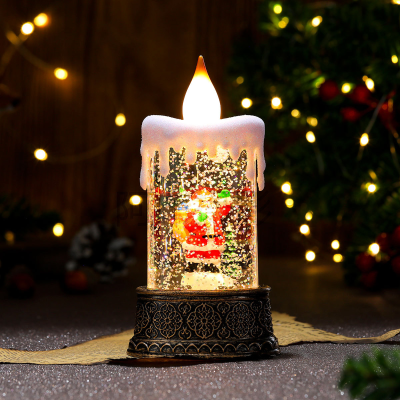 JN Best-Selling LED Christmas Lamp Night Light Waterproof Crystal Lanterns Snowman and Candle Lights Decorations