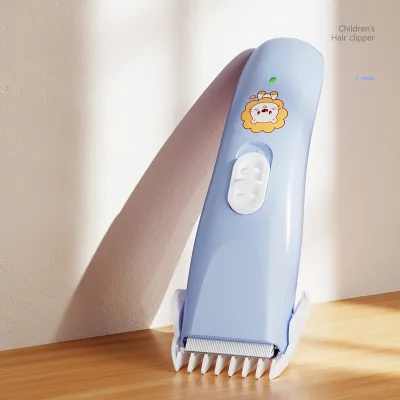 Kids Electric Hair Trimmer with Low Noise Motor Safety Rounded Blade Baby Hair Cutting Machine with Cartoon Design
