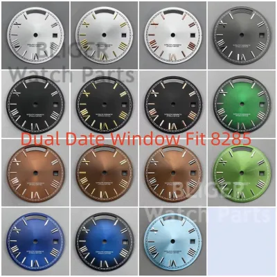 BLIGER Miyota 8285 Watch Modfied Parts 29MM Sunburst/Gradient Watch Dial With Hand Silver Gold Rose Roman Numeral Dual Calendars