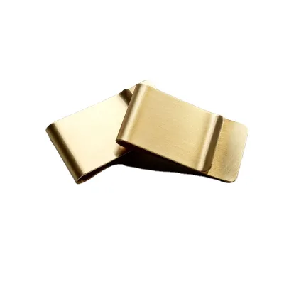 New Brass Slim Sleek Money Cash Clip Clamp Blank Metal Copper Money Clip Cash Holder for Men