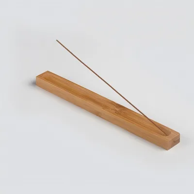 Square Shape Wooden Bamboo Eco-Friendly Incense Holder for Desktop Decorative Incense Holder Stand